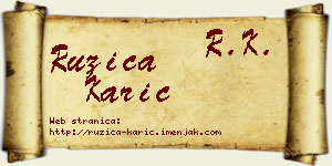 Ružica Karić vizit kartica